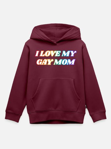 Ich liebe meine schwule Mutter - Kinder Premium Organic Hoodie - Burgunderrot