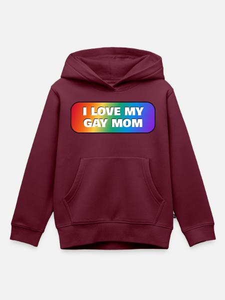 Ich liebe meine schwule Mutter - Kinder Premium Organic Hoodie - Burgunderrot