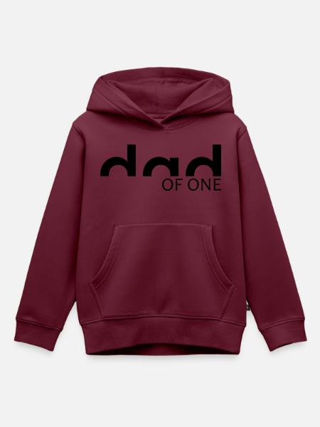PAPA - Vater von einem - Kinder Premium Organic Hoodie - Burgunderrot