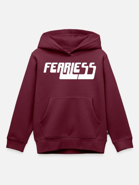 Fearless - Kinder Premium Organic Hoodie - Burgunderrot