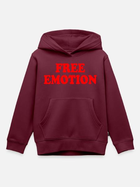 Free emotion - Kinder Premium Organic Hoodie - Burgunderrot