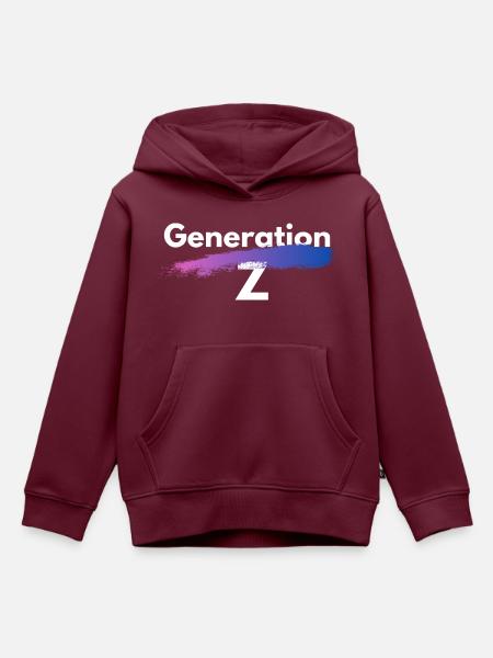 Generation Z - Kinder Premium Organic Hoodie - Burgunderrot