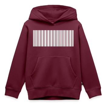 Barcode - Kinder Premium Organic Hoodie - Burgunderrot - Vorne - AI Model Kid Female (0cm)