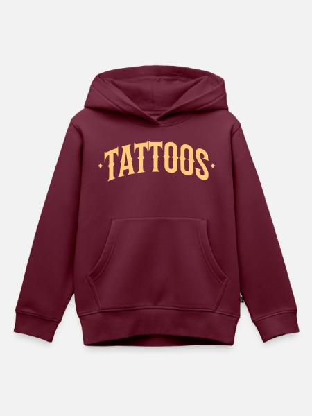 Tattoos - Kinder Premium Organic Hoodie - Burgunderrot
