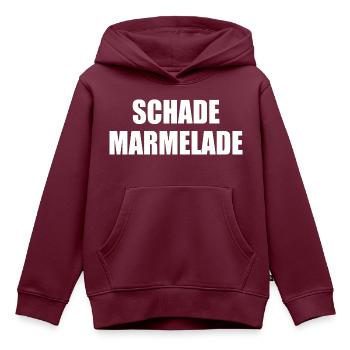 Schade Marmelade - Kinder Premium Organic Hoodie - Burgunderrot - Vorne - AI Model Kid Female (0cm)