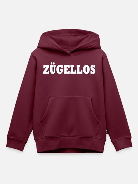 zügellos - Kinder Premium Organic Hoodie - Burgunderrot