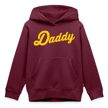 Daddy - Kinder Premium Organic Hoodie - Burgunderrot - Vorne - AI Model Kid Female (0cm)