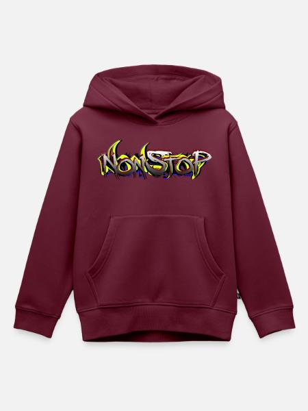 NonStoP RAPpresent LoGo - Kinder Premium Organic Hoodie - Burgunderrot