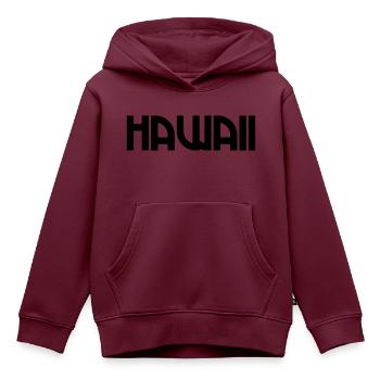 Hawaii - Honolulu - USA - America - Amerika - Kinder Premium Organic Hoodie - Burgunderrot - Vorne - AI Model Kid Female (0cm)