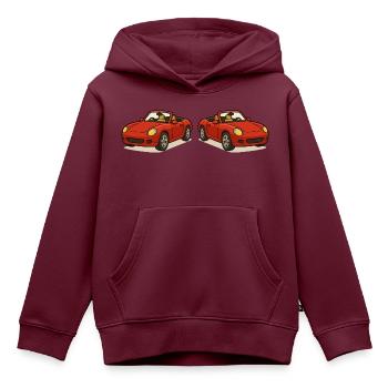auto cabrio 2 - Kinder Premium Organic Hoodie - Burgunderrot - Vorne - AI Model Kid Female (0cm)
