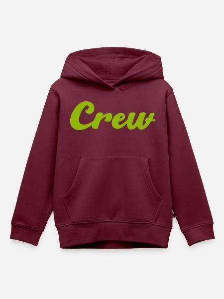 crew - Kinder Premium Organic Hoodie - Burgunderrot