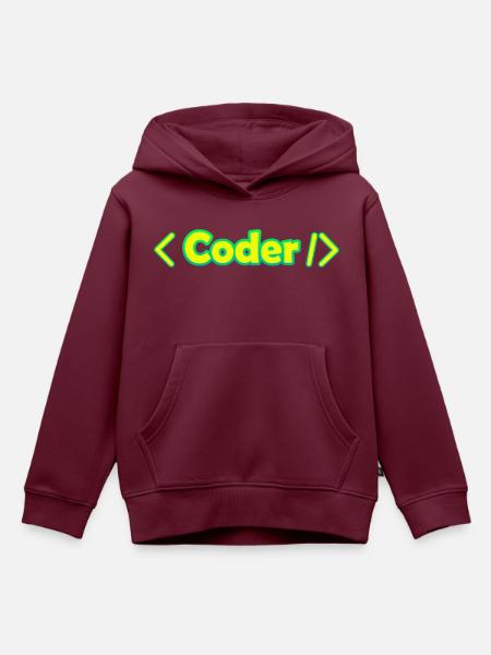 Programmierer - Kinder Premium Organic Hoodie - Burgunderrot