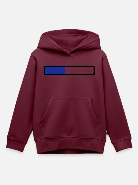 loading laden computer warten - Kinder Premium Organic Hoodie - Burgunderrot