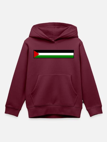 Free palestine - Kinder Premium Organic Hoodie - Burgunderrot