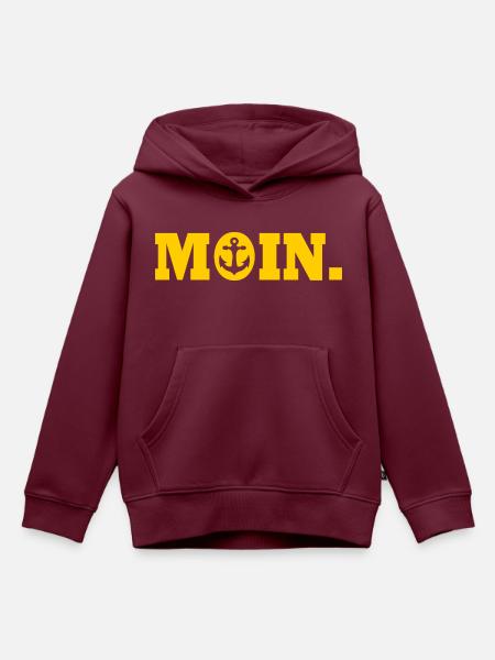 Moin - Kinder Premium Organic Hoodie - Burgunderrot