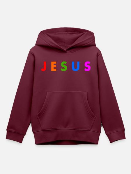 Jesus - Kinder Premium Organic Hoodie - Burgunderrot