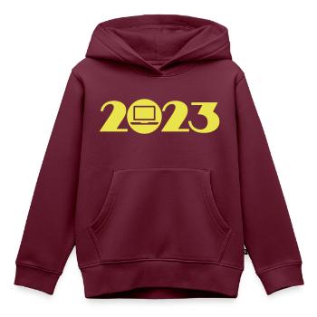 Imformatiker 2023, Gamer 2023 - Kinder Premium Organic Hoodie - Burgunderrot - Vorne - AI Model Kid Female (0cm)