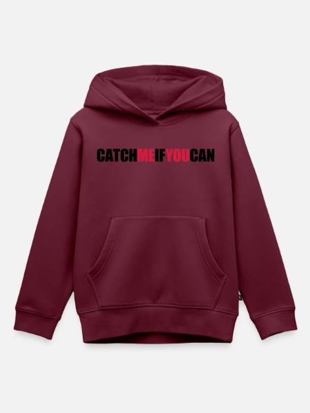 Schnell Catch Me - Kinder Premium Organic Hoodie - Burgunderrot