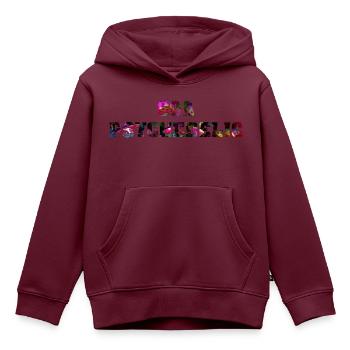 Goa psychedelic - Kinder Premium Organic Hoodie - Burgunderrot - Vorne - AI Model Kid Female (0cm)