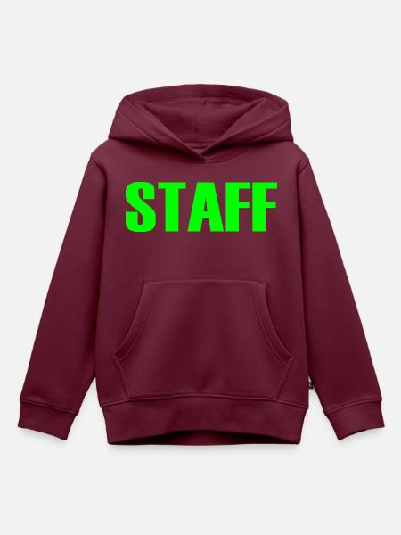 Staff - Kinder Premium Organic Hoodie - Burgunderrot