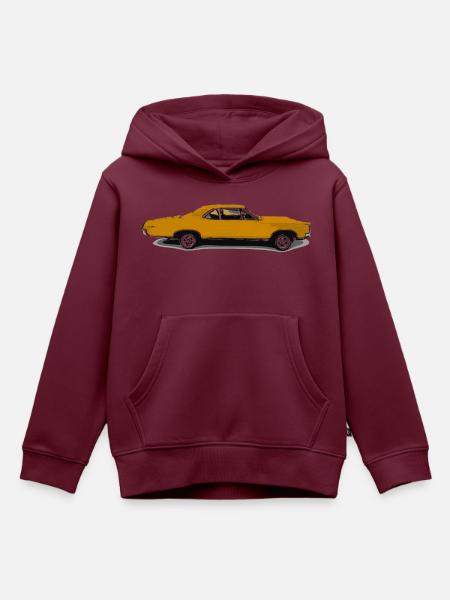Auto - Kinder Premium Organic Hoodie - Burgunderrot