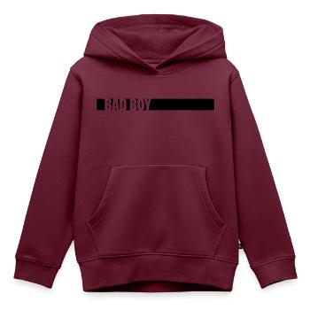 Bad Boy Spruch - Kinder Premium Organic Hoodie - Burgunderrot - Vorne - AI Model Kid Female (0cm)