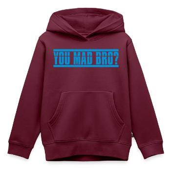 You Mad Bro - Kinder Premium Organic Hoodie - Burgunderrot - Vorne - AI Model Kid Female (0cm)