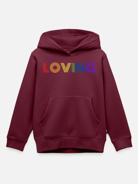 Loving - Kinder Premium Organic Hoodie - Burgunderrot