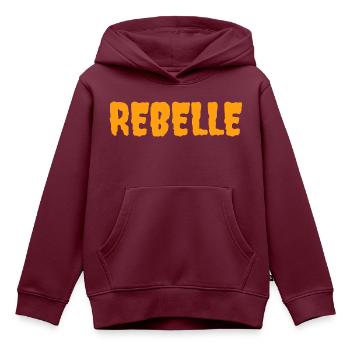 Rebellen - Kinder Premium Organic Hoodie - Burgunderrot - Vorne - AI Model Kid Female (0cm)