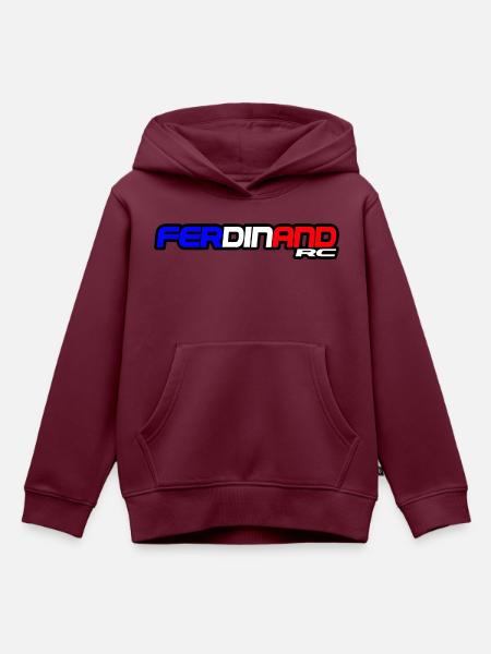 FERDINAND - Kinder Premium Organic Hoodie - Burgunderrot