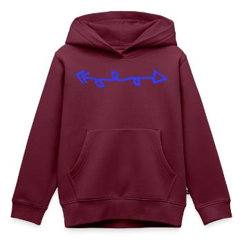 pfeil - Kinder Premium Organic Hoodie - Burgunderrot - Vorne - AI Model Kid Female (0cm)