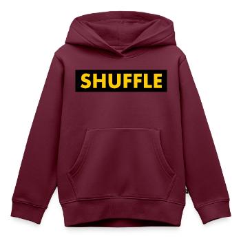 Shuffle - Kinder Premium Organic Hoodie - Burgunderrot - Vorne - AI Model Kid Female (0cm)