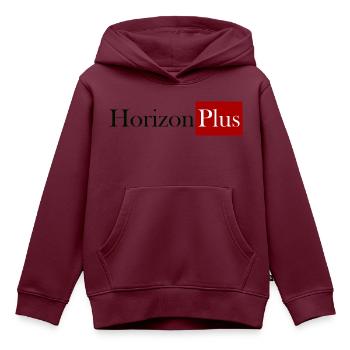 Horizont Plus - Kinder Premium Organic Hoodie - Burgunderrot - Vorne - AI Model Kid Female (0cm)