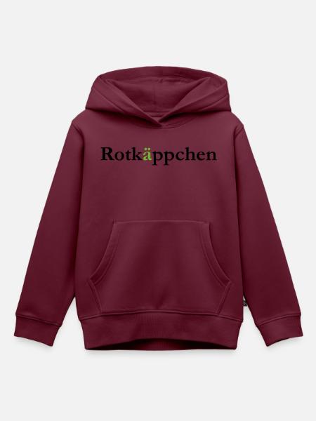 Rotkäppchen - Kinder Premium Organic Hoodie - Burgunderrot
