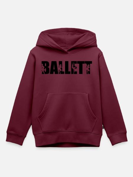 (ballett) - Kinder Premium Organic Hoodie - Burgunderrot