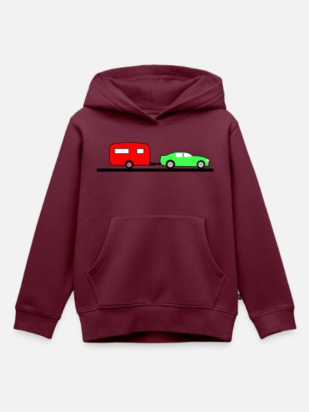 Auto - Kinder Premium Organic Hoodie - Burgunderrot