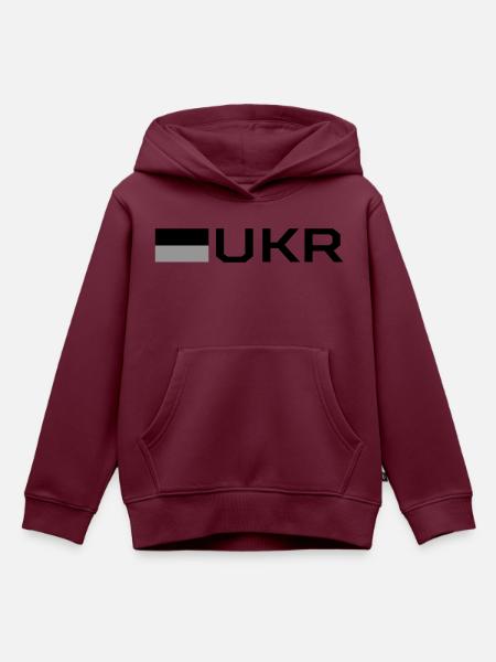 Flagge der Ukraine - Kinder Premium Organic Hoodie - Burgunderrot