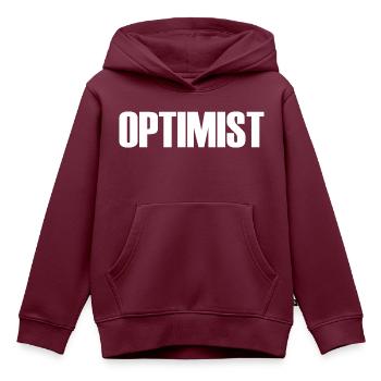 Optimist - Kinder Premium Organic Hoodie - Burgunderrot - Vorne - AI Model Kid Female (0cm)