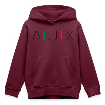 AUX Augsburg - Kinder Premium Organic Hoodie - Burgunderrot - Vorne - AI Model Kid Female (0cm)