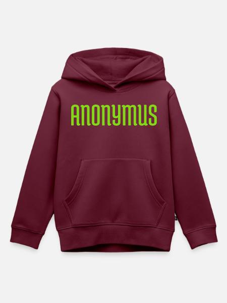 ANONYMUS - Kinder Premium Organic Hoodie - Burgunderrot