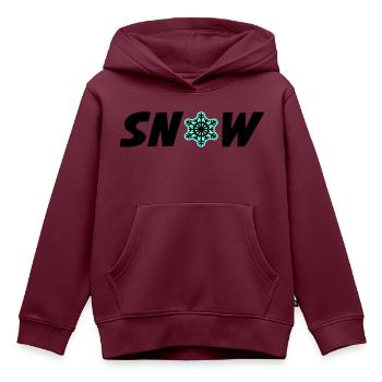 Snow Frost - Kinder Premium Organic Hoodie - Burgunderrot - Vorne - AI Model Kid Female (0cm)