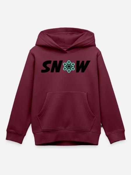 Snow Frost - Kinder Premium Organic Hoodie - Burgunderrot