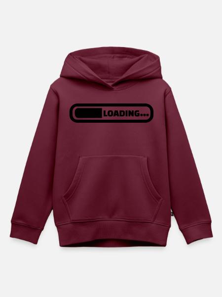 Loading - Kinder Premium Organic Hoodie - Burgunderrot