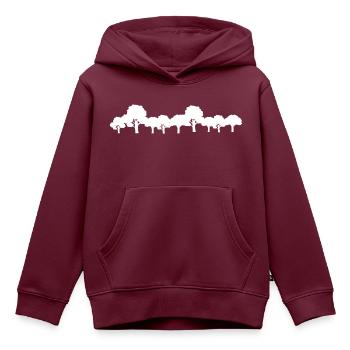 Bäume - Kinder Premium Organic Hoodie - Burgunderrot - Vorne - AI Model Kid Female (0cm)