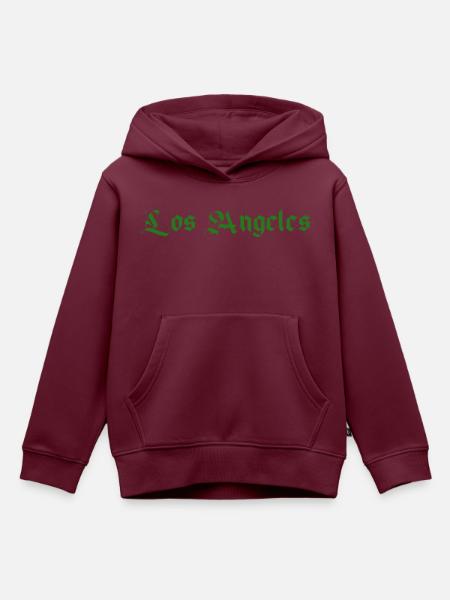 Los Angeles - Kinder Premium Organic Hoodie - Burgunderrot