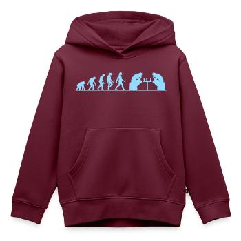 Entwicklung Ausfall - Kinder Premium Organic Hoodie - Burgunderrot - Vorne - AI Model Kid Female (0cm)