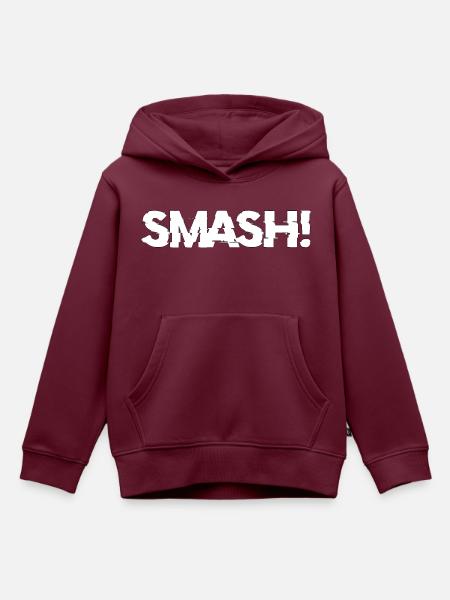 Jugendwort Smash Geschenk - Kinder Premium Organic Hoodie - Burgunderrot