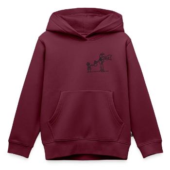 Helfer Held Blumendienst schwarz - Kinder Premium Organic Hoodie - Burgunderrot - Vorne - AI Model Kid Female (0cm)