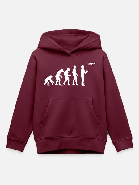Drone FPV Drohnen - Kinder Premium Organic Hoodie - Burgunderrot