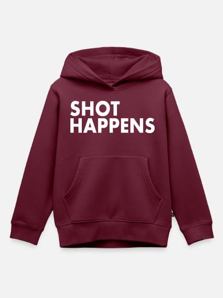 Shot happens - Kinder Premium Organic Hoodie - Burgunderrot